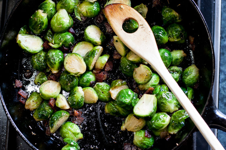 how to cook brussel sprouts with lardons